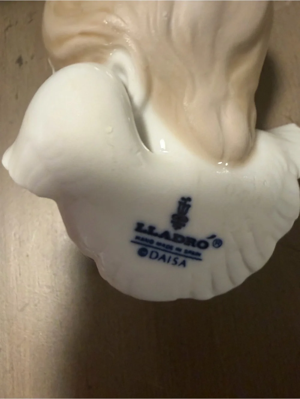 Lladro Porcelain Cherub Head in White and Blonde